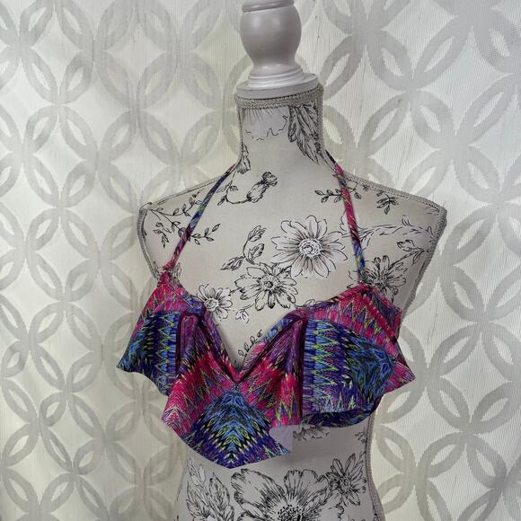 Aeropostale Bikini Bandeau Removable Halter Strap Swim Top NWT - Picture 3 of 9